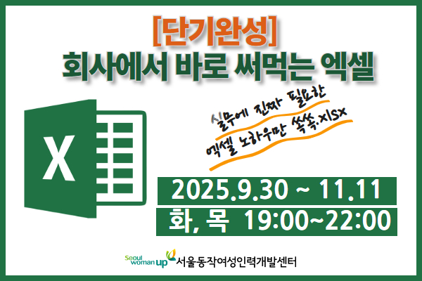 ★인기★[단기완성]회사에서 바로 써먹는 엑셀